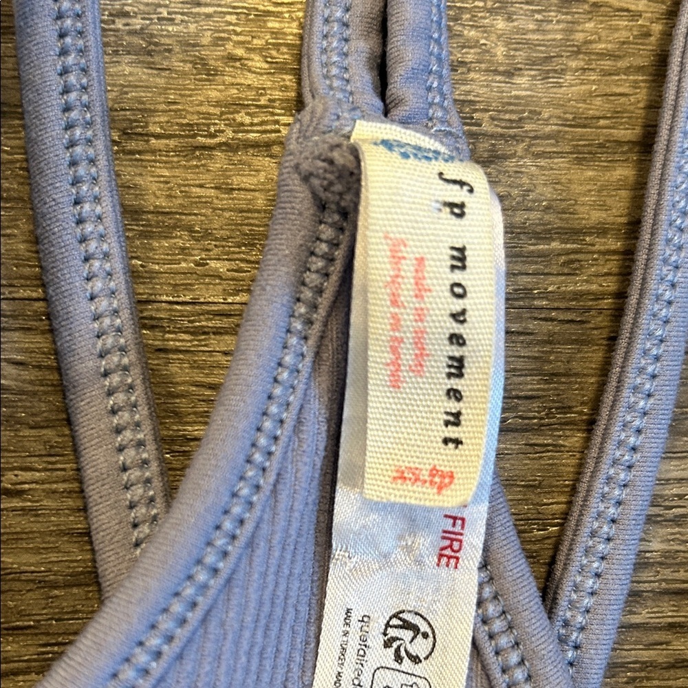 FP Movement Ribbed Seamless Strappy Back Crop Tank Lavender XS - Picture 3 of 5